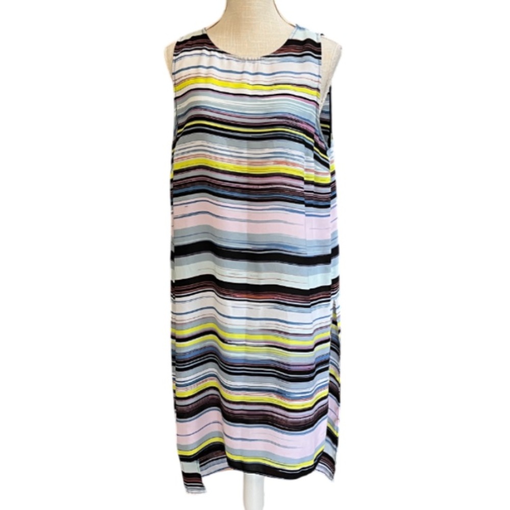 Vince Camuto Multi Color Sleeveless Lightweight Pullover Shift Dress -L